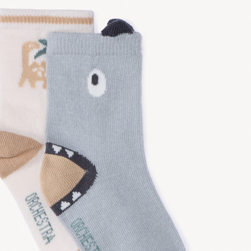 Lote de 5 pares de calcetines con motivos de dinosaurios para bebé niño 