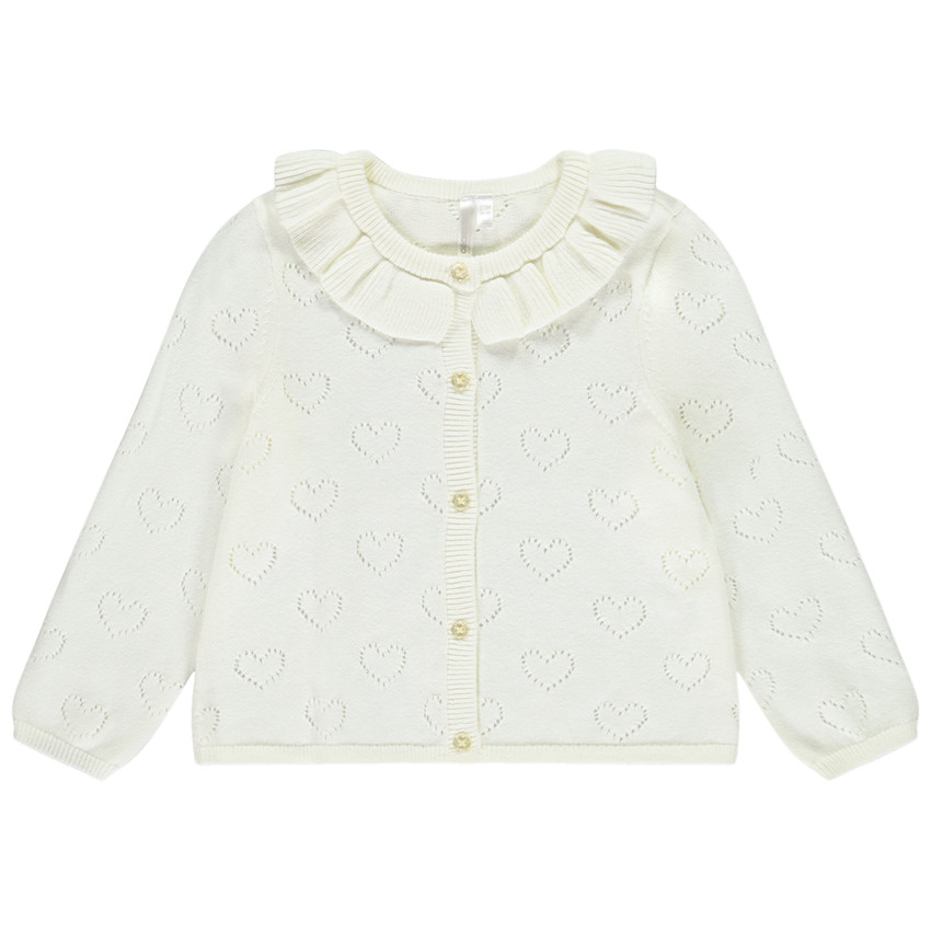 Chaleco de punto de manga larga para bebé niña 