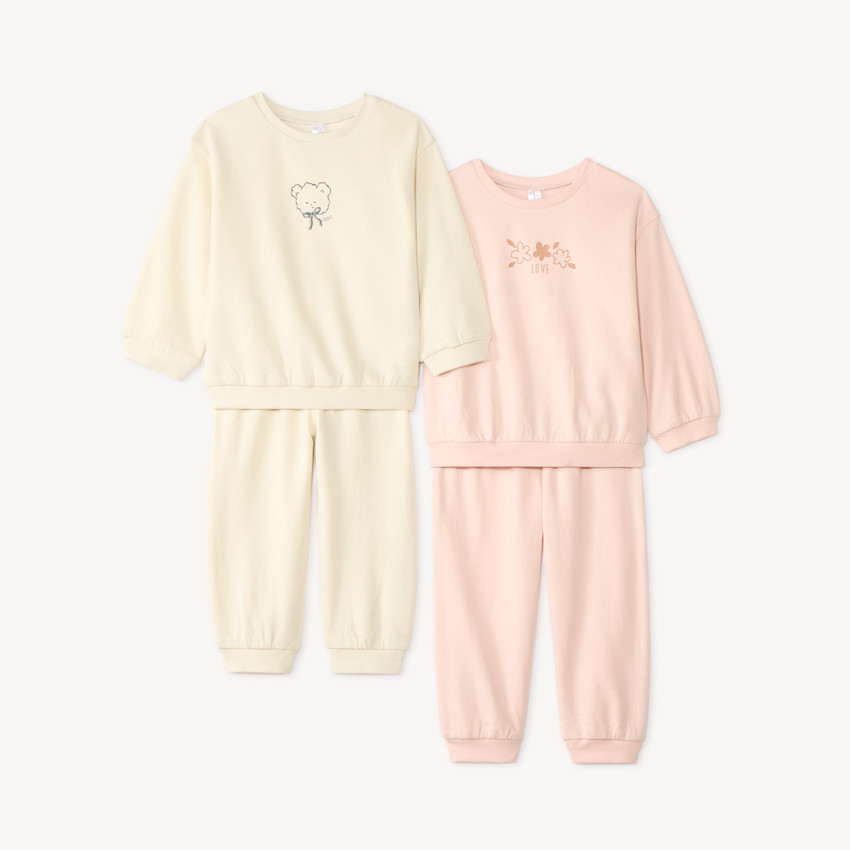 Conjunto de 2 sudaderas de bebé de felpa 