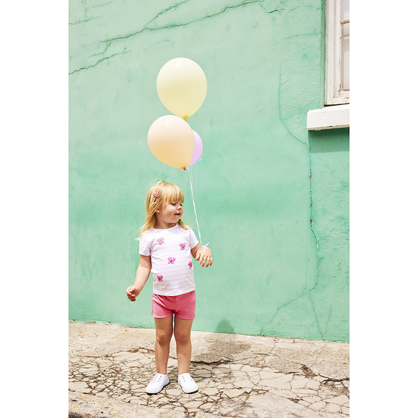 Short de felpa liso para bebé niña 