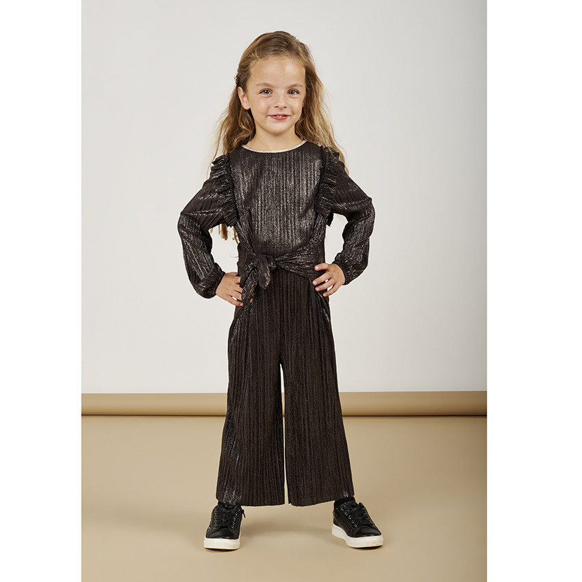 Mono largo con efecto irisado y cinturón para atar para niña 