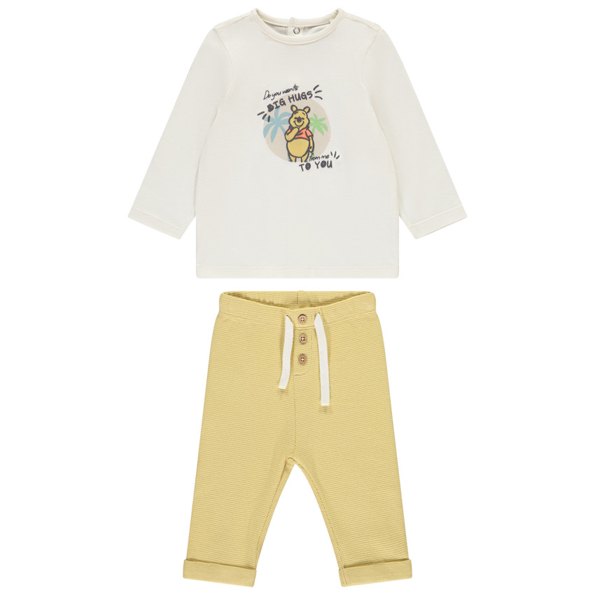 Conjunto camiseta de manga larga Winnie + pantalón para bebé niño 