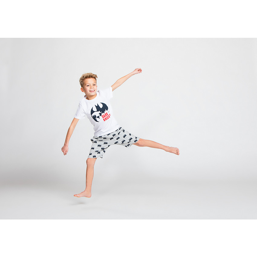 Pijama camiseta + pantalón corto estampado Batman Warner para niño 