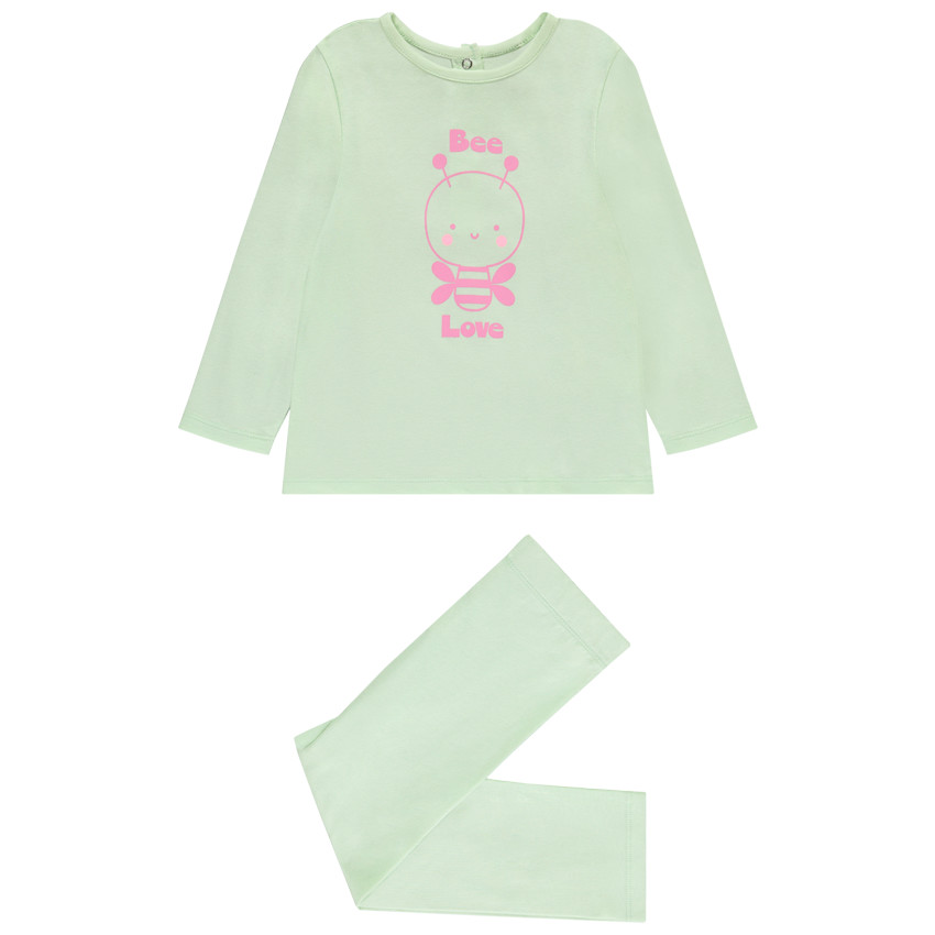 Conjunto pijama largo de jersey estampado para bebé niña 