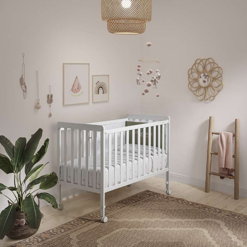 Cuna nordika blanco de 120x60 