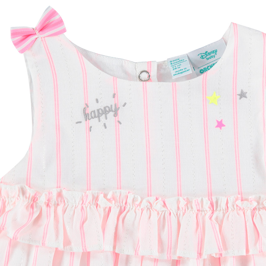 Vestido sin mangas con rayas y estampado de Minnie ©Disney 