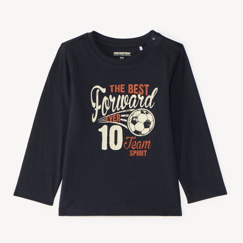 Playera de manga larga para bebé niño con estampado divertido 