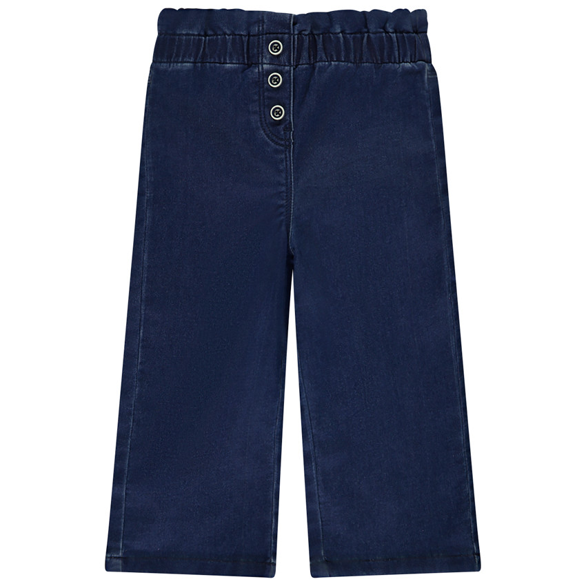 Jean amplio con cintura elástica para niña 