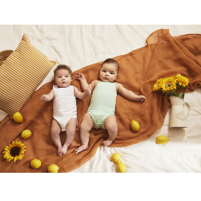 Pack de 3 bodies sin mangas lisos para bebé niño 