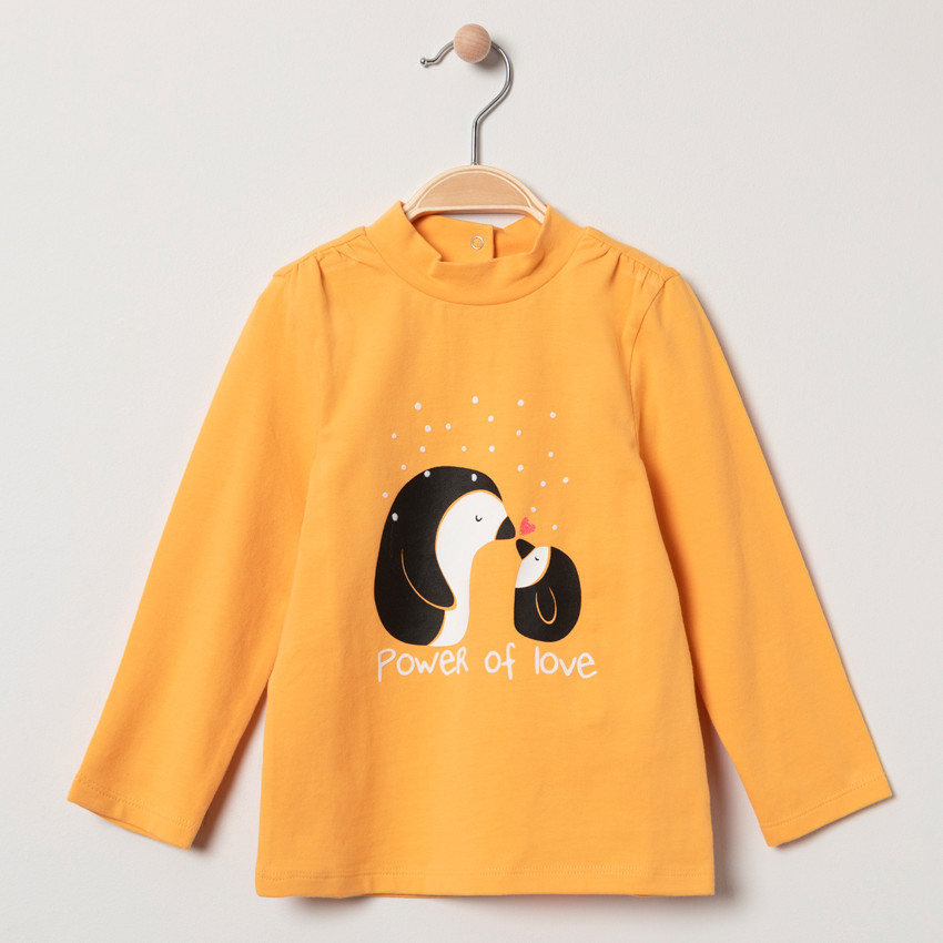 Suéter de cuello camisero de algodón bio con estampado fantasía   Additional Suéter de cuello camisero de algodón bio con estampado fantasía