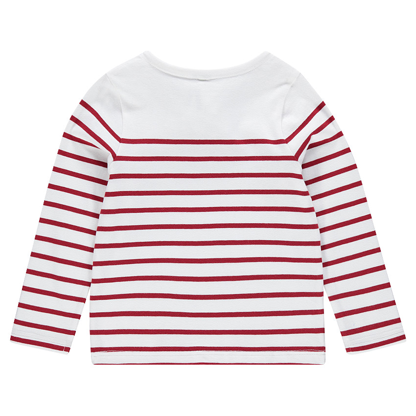 Marinera de jersey con barco estampado y etiqueta de sarga 