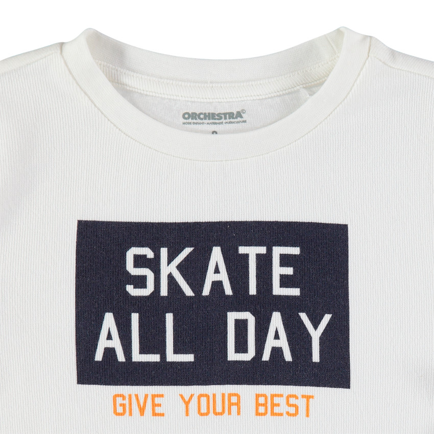 Camiseta de manga larga con mensaje estampado 