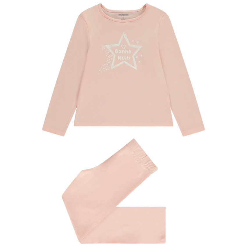 Pijama de 2 piezas de jersey con estampado de estrellas para niña  Additional Pijama de 2 piezas de jersey con estampado de estrellas para niña