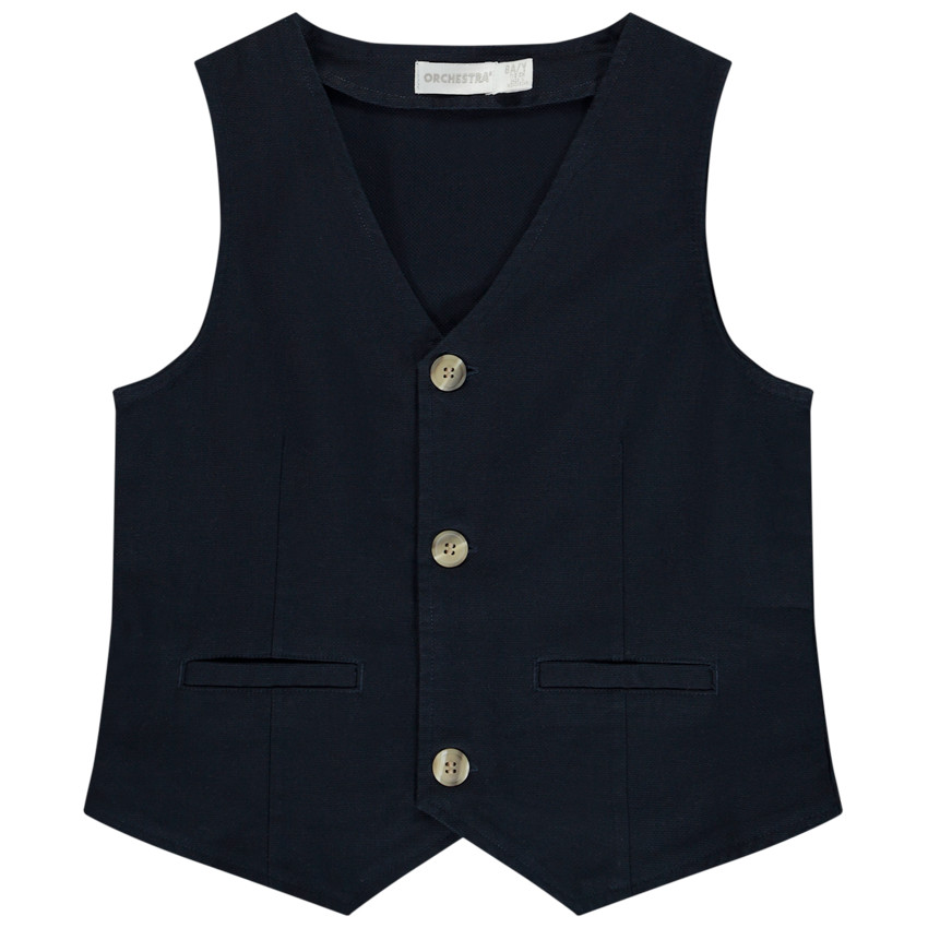 Gilet de camarero de lona con bolsillos para niño 