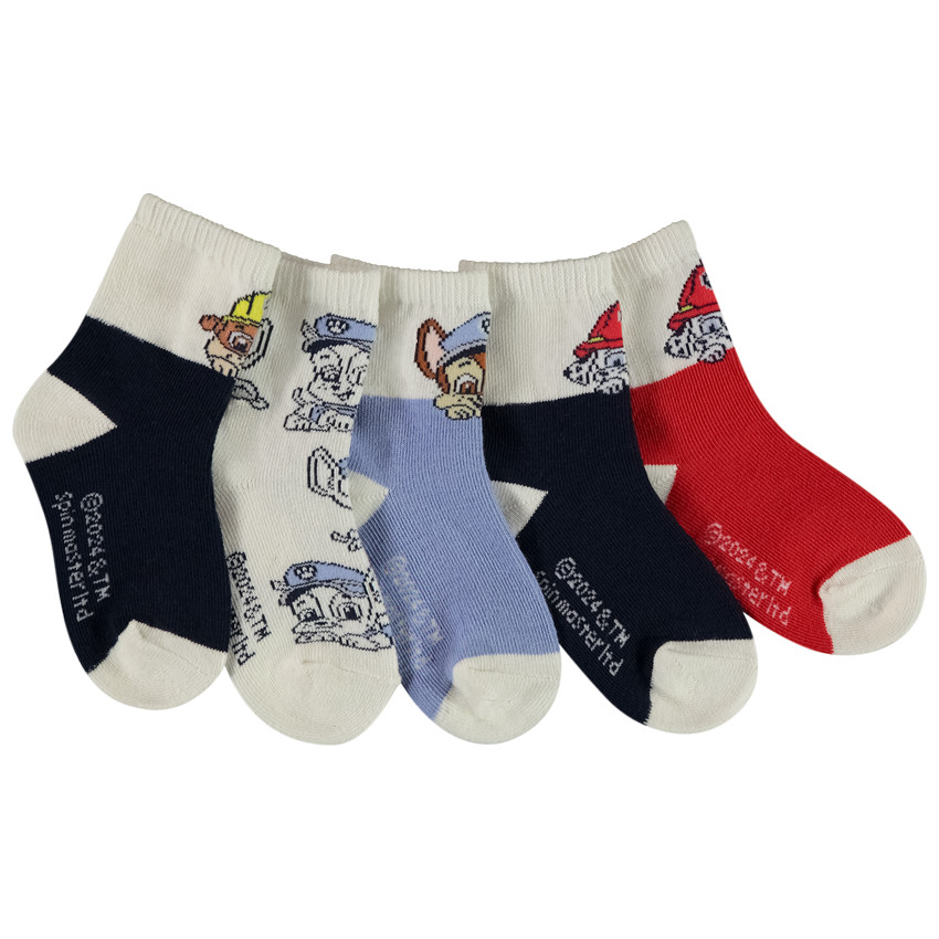 Pack de 5 pares de calcetines de Patrulla Canina para bebé niño 