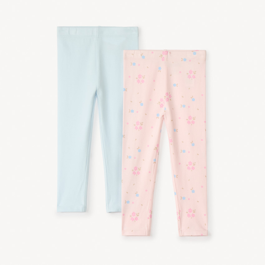 Pack de 2 calzoncillos lisos y estampados para niña bebé 