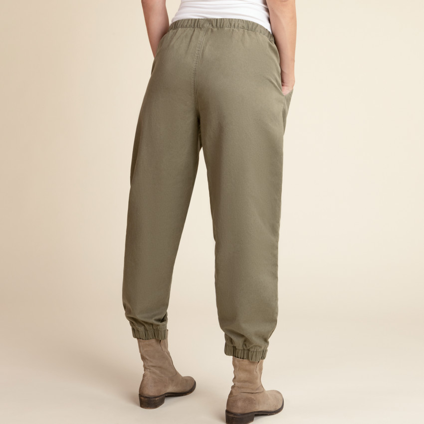 Pantalón fluido con cintura elástica para mujer 