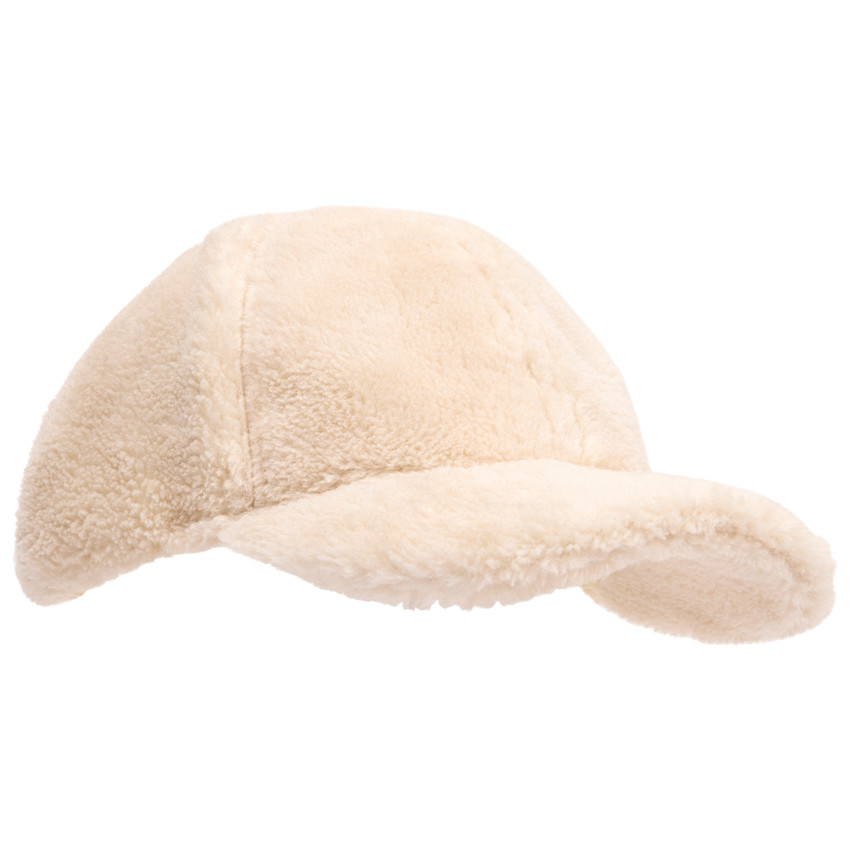 Gorra de pelaje sintético liso para niña 