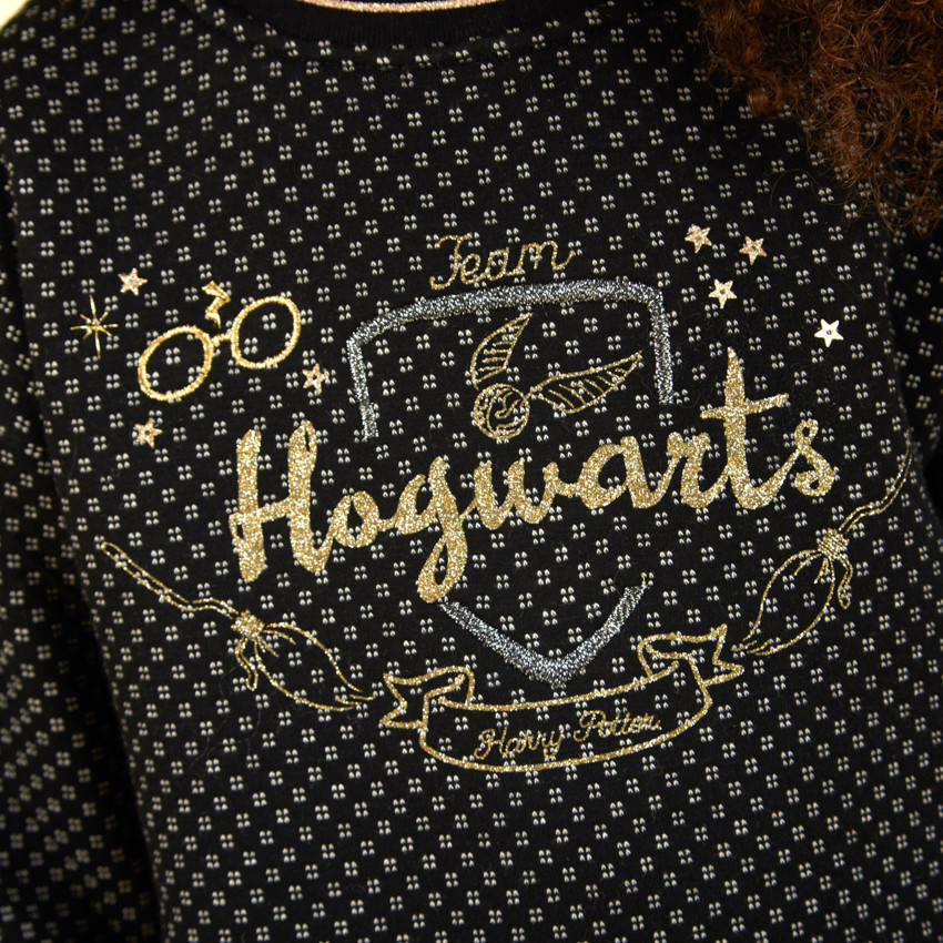 Robe de felpa bordada Harry Potter Warner para niña 