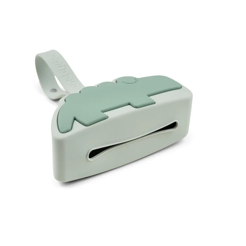 Portachupetes de silicona Croco verde 