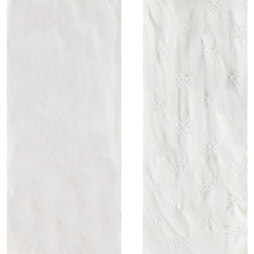 Pareo de medias largas de gasa brillante para niña 