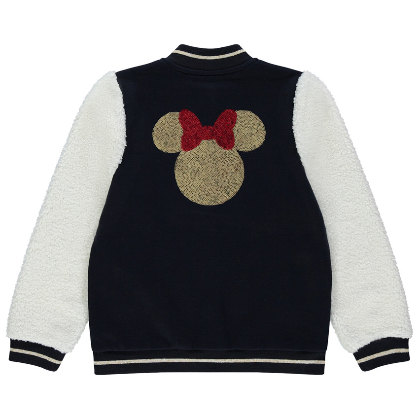 Chaqueta estilo teddy combinación materiales motivo Minnie Disney  Additional Chaqueta estilo teddy combinación materiales motivo Minnie Disney