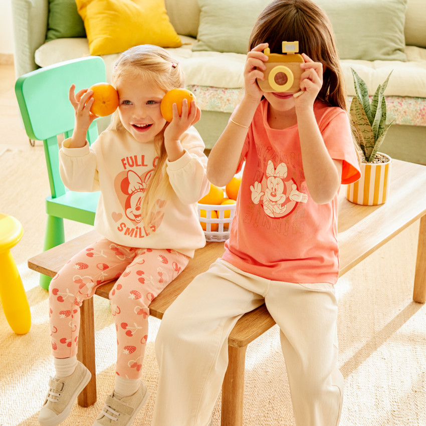 Conjunto de sudadera + short con estampado de Minnie Disney para bebé niña 