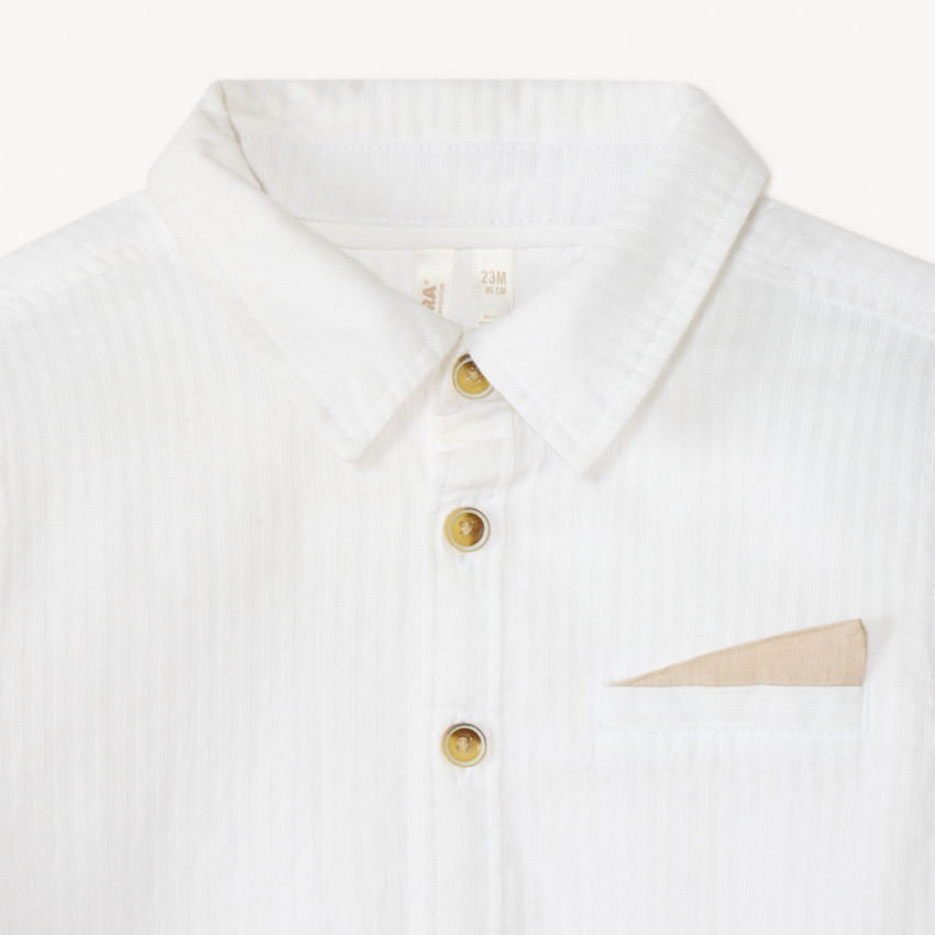 Camisa de manga larga + pajarita para bebé niño 