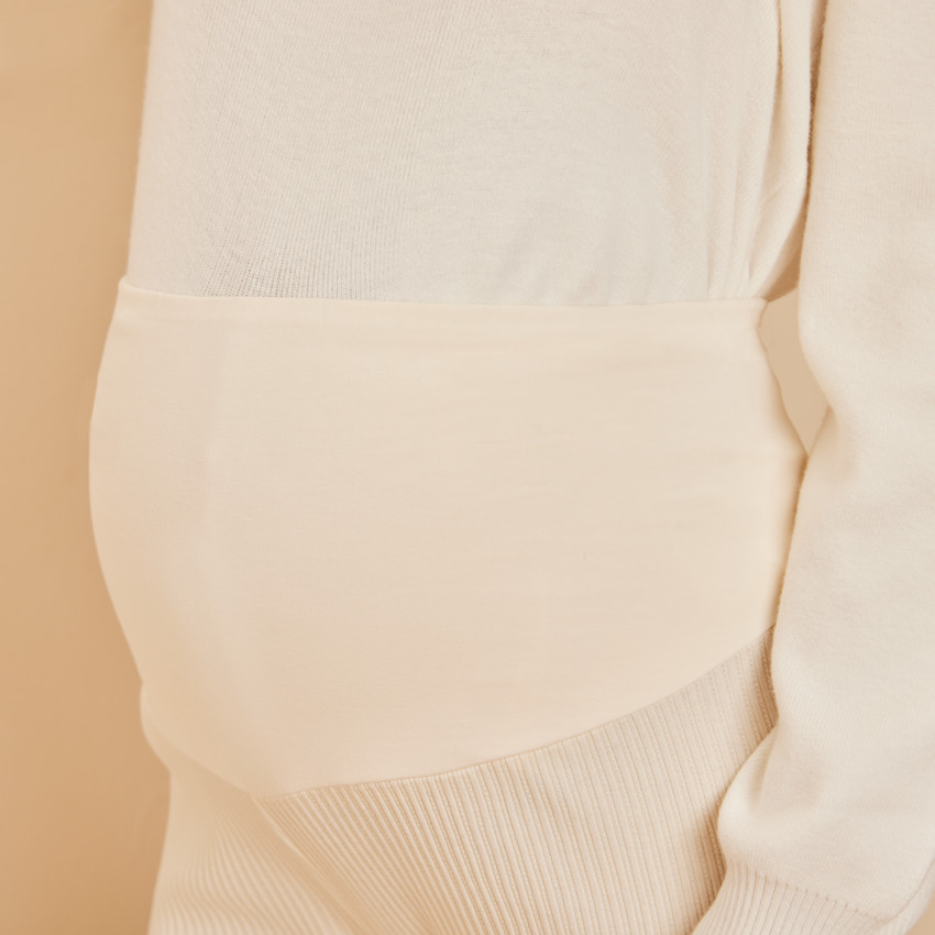 Leggings de embarazo para pijama de punto acanalado 