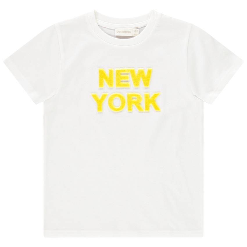 T-shirt en coton manches courtes avec patch bouclette pour garçon  Additional T-shirt en coton manches courtes avec patch bouclette pour garçon