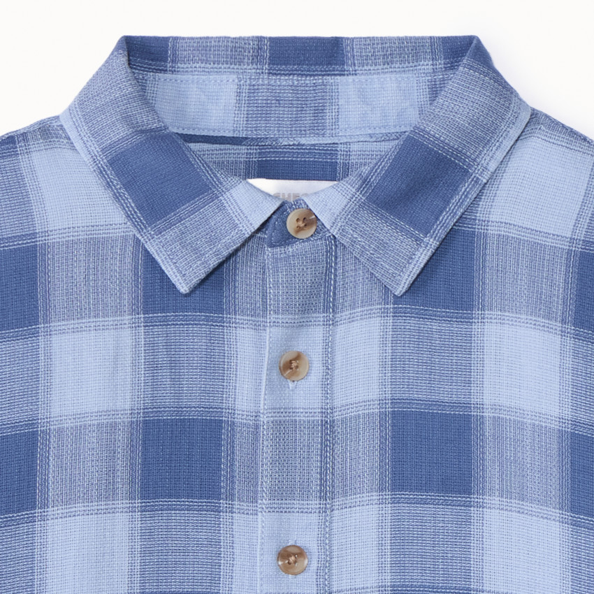 Camisa de cuadros de manga larga para niño 