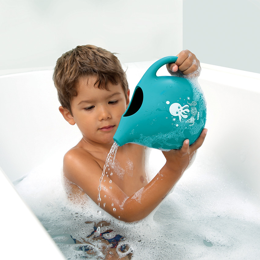 Arrosoir de bain en silicone bleu 