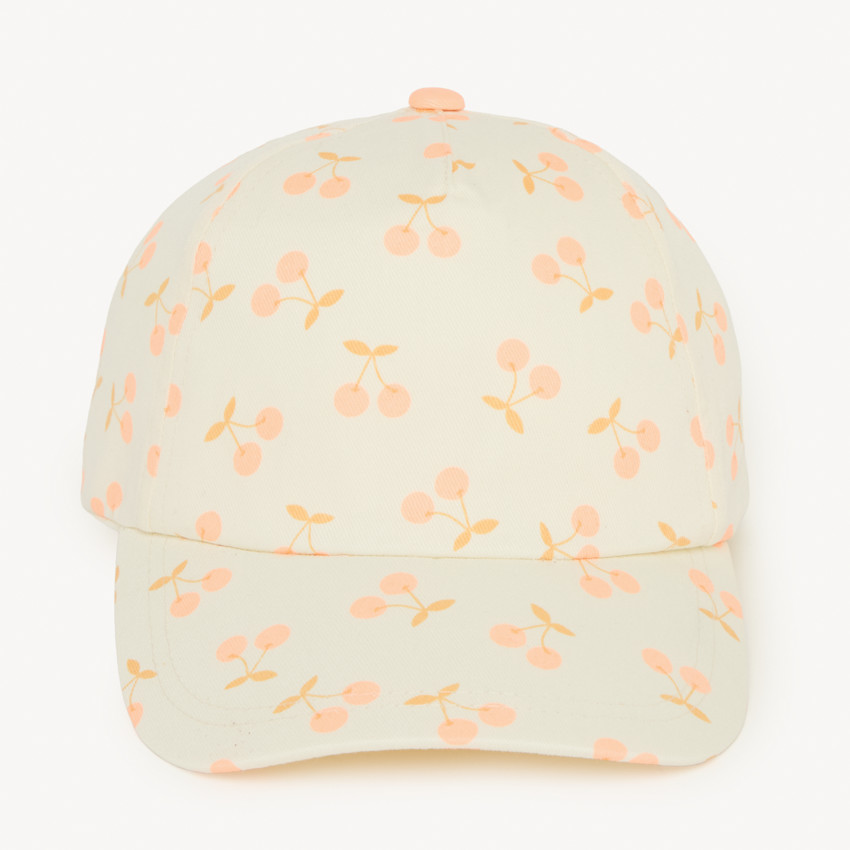 Gorra de twill con estampado de cerezas para niña bebé 
