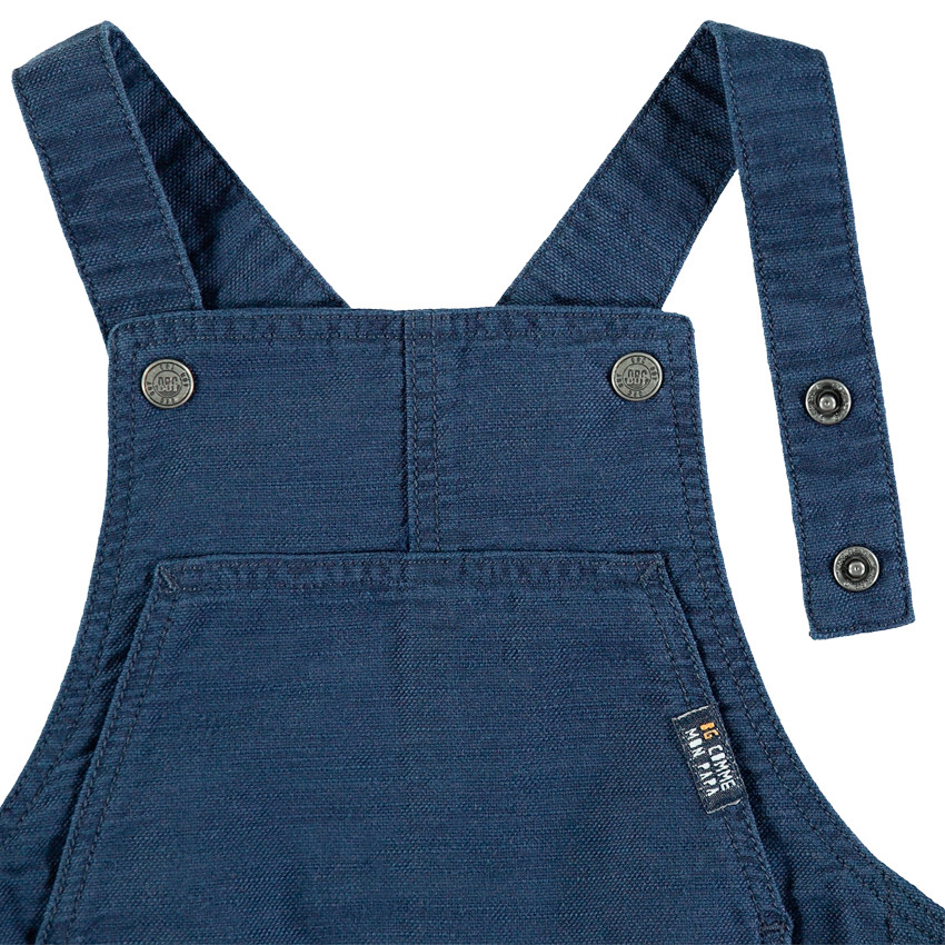 Salopette courte en toile 