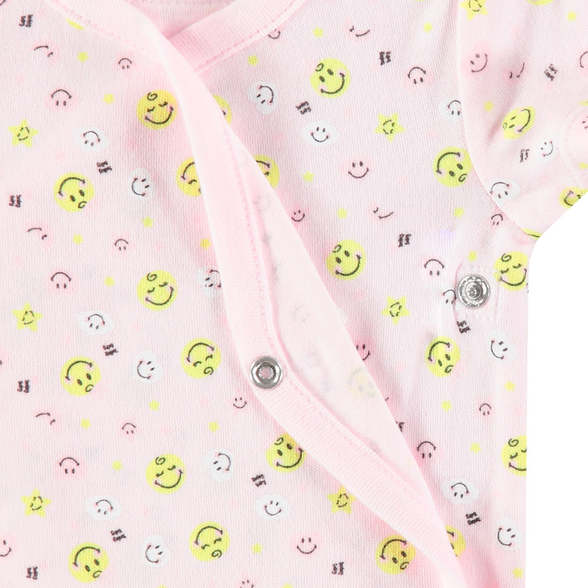 Pack de 2 bodies de manga corta con Smiley de algodón 