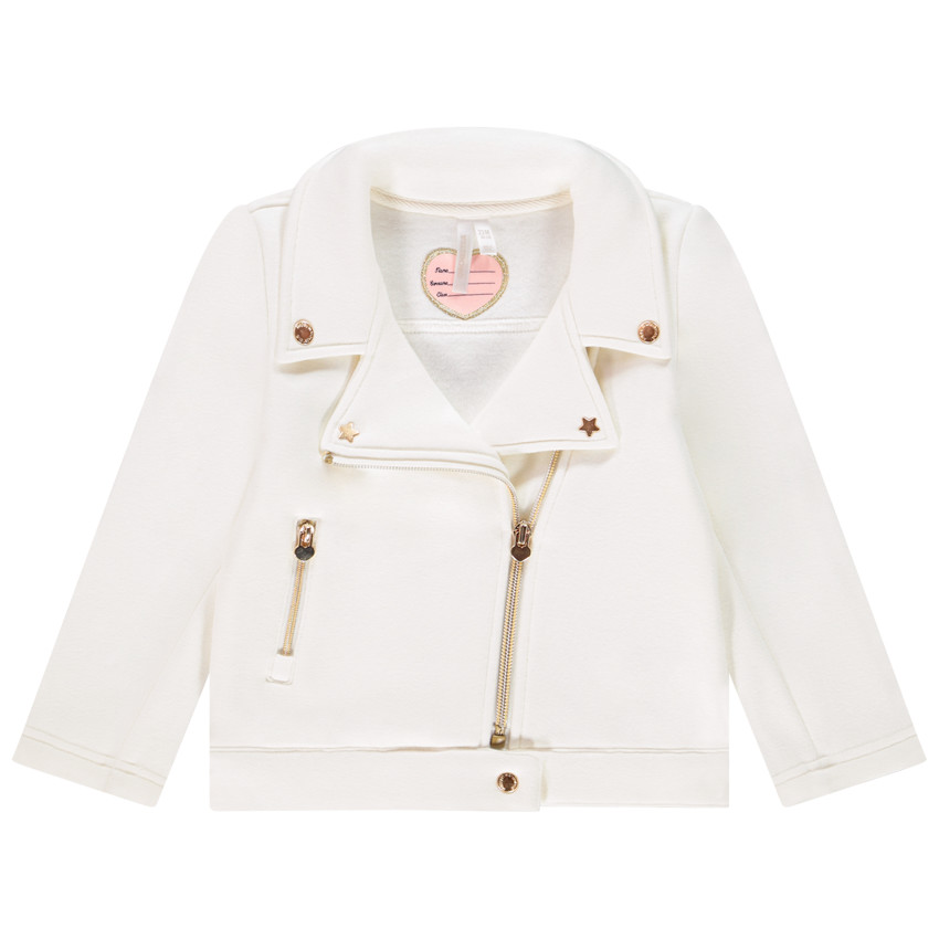 Chaqueta de felpa estilo biker 