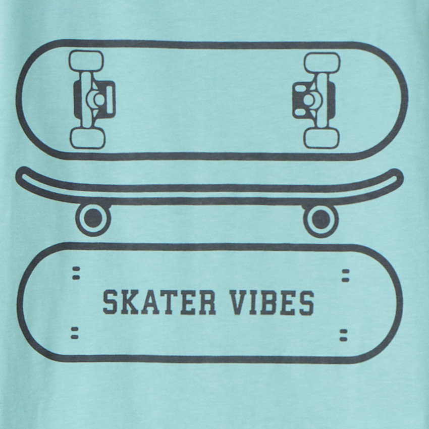 Set de 2 piezas de pelele con estampado de skate para niño 