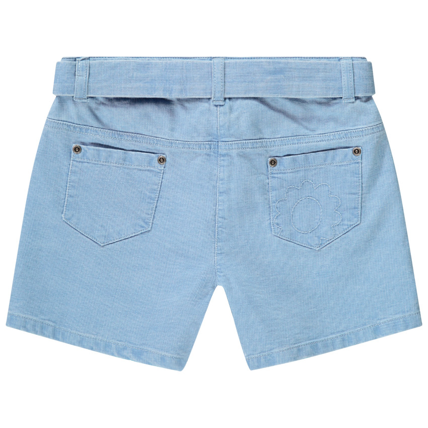 Short style jean avec boucle en forme de fleur pour fille 