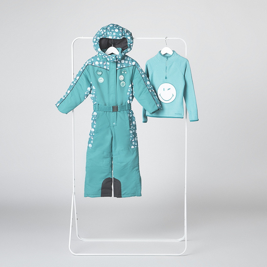 Sudadera de polar con SmileyWorld bordado y cuello con cremallera 