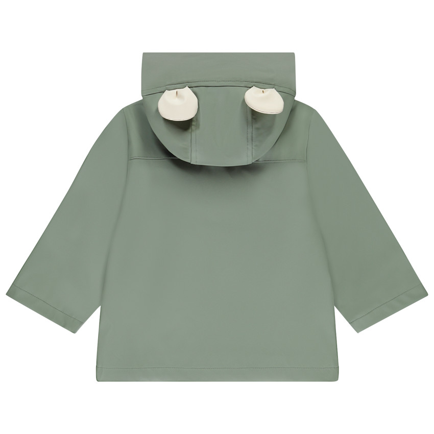Parka de goma con capucha divertida para bebé niño 