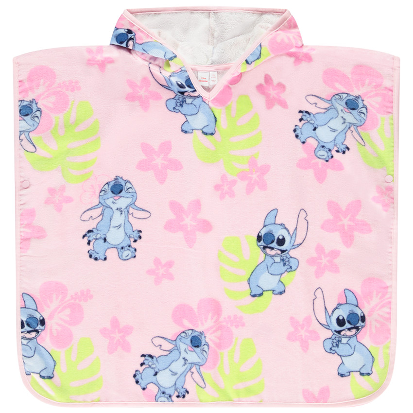 Poncho de baño estampado Stitch Disney para niña 