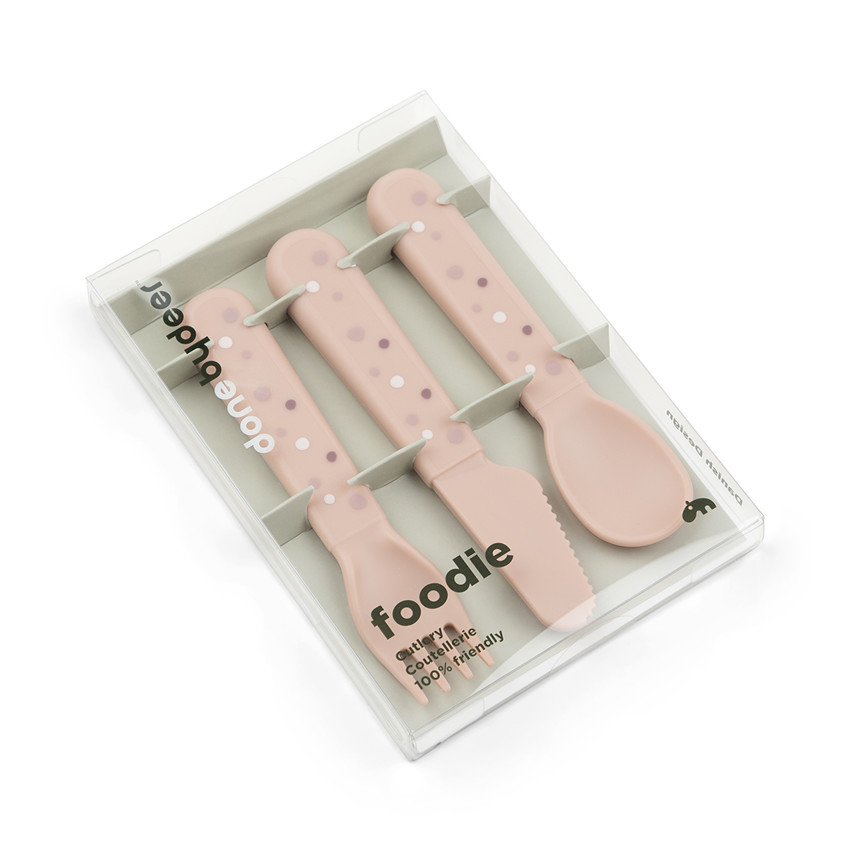Set de 3 cubiertos Happy Dots Foodie Rosa  Additional Set de 3 cubiertos Happy Dots Foodie Rosa