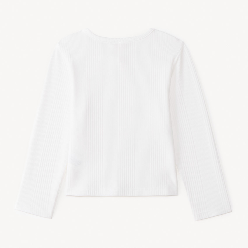 Chaleco de manga larga con bordado de cereza para niña bebé 