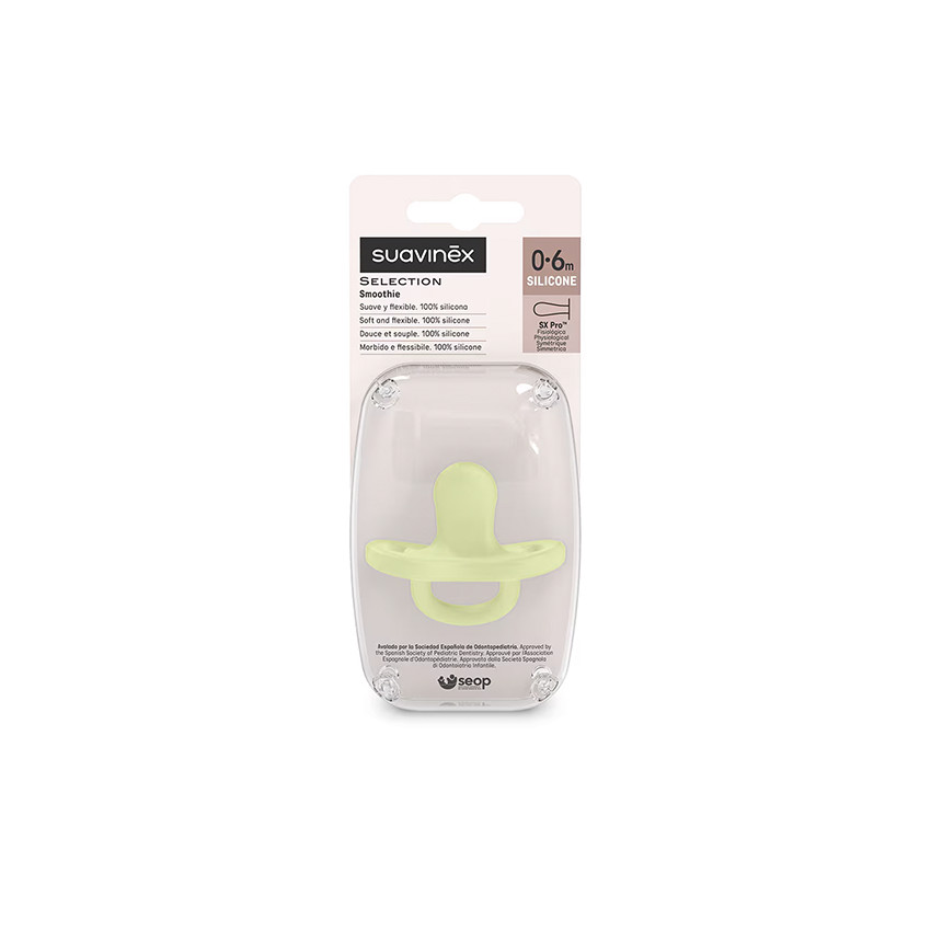 Chupete silicona fisiológico 0-6M Colour Essence Smoothie verde lima soft 