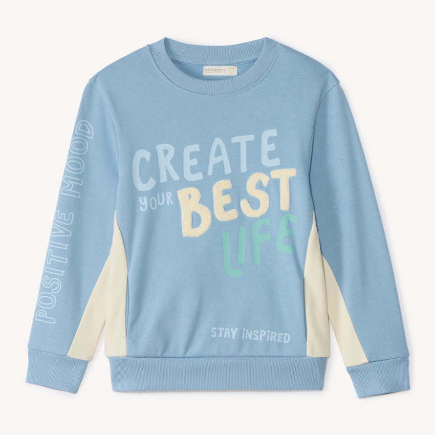 Sudadera de felpa con paneles para niño 