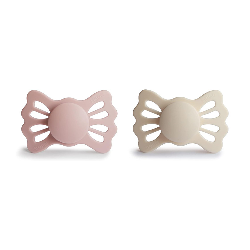 Lot de 2 sucettes silicone T2 Lucky cream/blush 