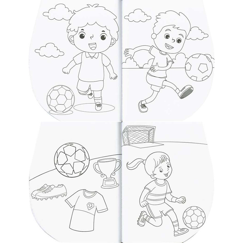 Libro para colorear +100 pegatinas Fútbol +3 años 