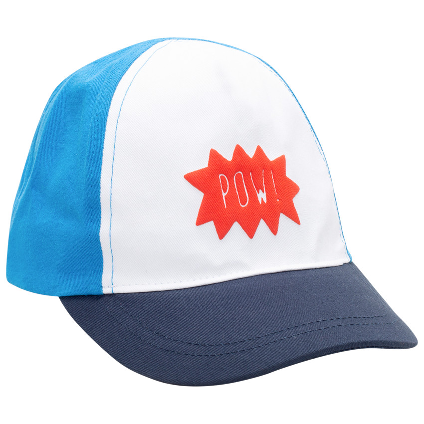 Gorra tricolor con mensaje 