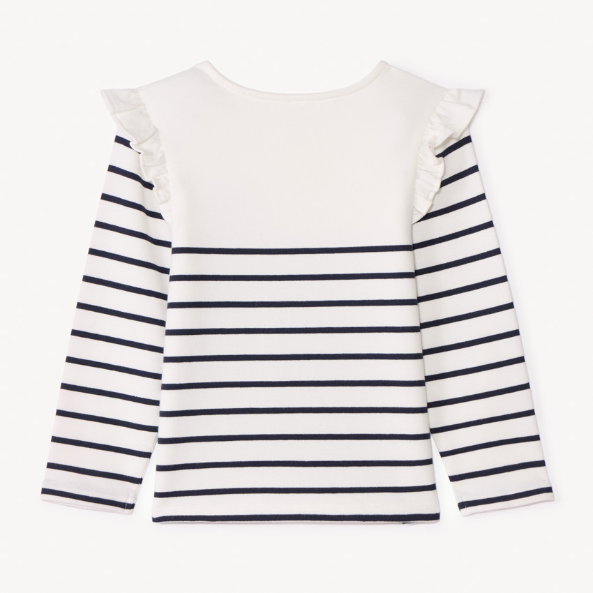 Marinera de felpa con volantes para niña 