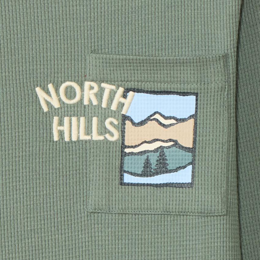 T-shirt manches longues printé dans le dos pour garçon 